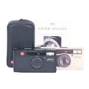 Leica Minilux schwarz, mit Summarit 40mm/2,4 Sn.2118964, Tasche, Prospekt