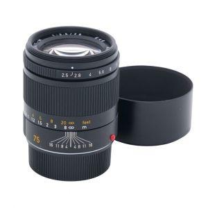 Leica M Summarit 75mm/2,5 Sn.4053063, ArtNr.11645, 6-Bit codiert, Sonnenblende, Beutel
