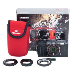 Olympus Tough TG-6 Digitalkamera, OVP, Tasche, Ringlicht, Objektivschließe, Filteradapter, UV-Filter