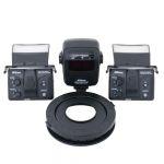 Nikon Macro Blitzkit R1C1, bestehend aus 2 Blitzen, SB-R 200 und Blitzfernsteuerung SQ-800, 2 Diffusorscheiben SW-11, Objektivadapter