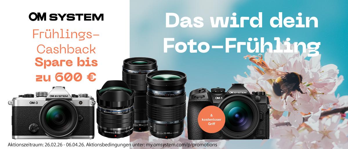 OM System Frühlings Cashback Slider OM System Cashback Digital Camera Graz Aktion
