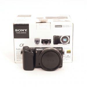 Sony Alpha NEX-5T Gehäuse (10051 Auslösungen), OVP, HVL-F7S Blitz