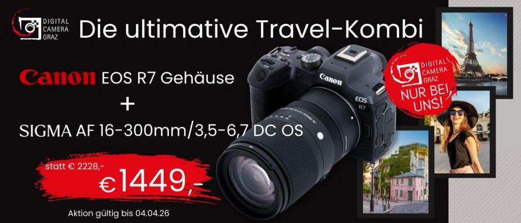 Canon EOS R7 Sigma 16-300 Aktion Reiseset