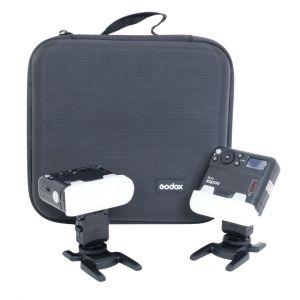 Godox MF 12 Makroblitz Set, inkl. 2x Godox MF12, Adapterringe 49-77mm, Diffusor, Farbfilter, Standfüße, Hardcase, (Set ohne Funkauslöser, für Gebrauch notwendig)