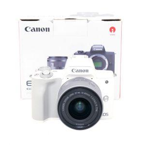 Canon EOS M50 weiß, mit Canon EF-M 18-45mm/3,5-6,3 IS, STM, OVP