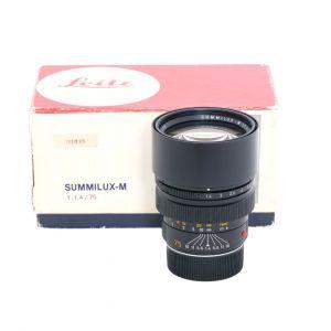 Leica M Summilux 75mm/1,4 schwarz, Sn.3224325, ArtNr.11815, 6 Bit codiert, OVP