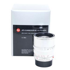 Leica M APO Summicron 75mm/2 ASPH silber Sn.4779818, ArtNr.11701, 6 Bit codiert, OVP
