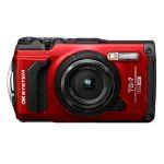 OM SYSTEM TG-7 rot Adventure Kit Digitalkamera inkl. 2 Akkus+LED Light