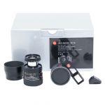 Leica M Macro Elmar 90mm/4 Sn.4175446, ArtNr.11629, 6 Bit  codiert, Set inkl. Macro Adapter-M mit Brille, Winkelsucher, Sonnenblende, OVP