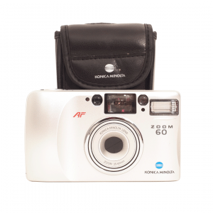 Minolta Zoom 60 Kompaktkamera, Tasche
