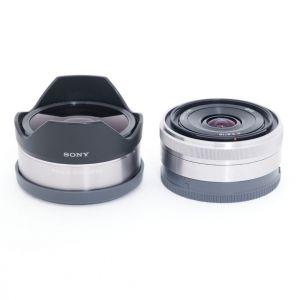 Sony E 16mm/2,8 Silber + VCL-ECF1 Fisheye Konverter