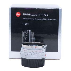 Leica M Summilux 35mm/1,4 silber verchromt “Steel Rim” Sn.04917014, ArtNr.11301, 6 Bit codiert, OVP, 6 Monate Garantie