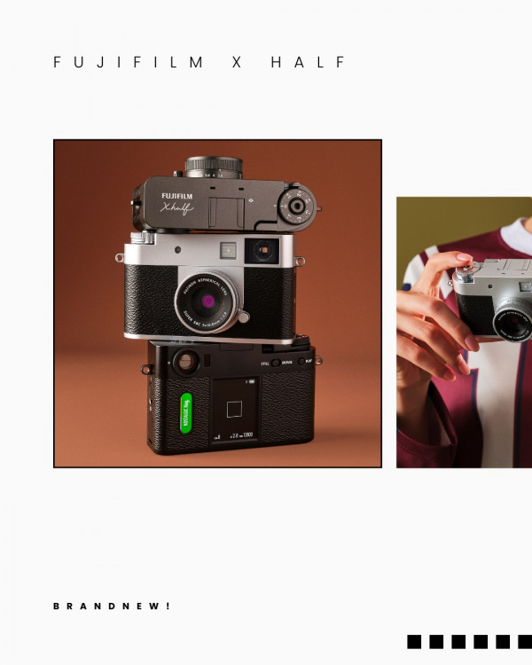 FUJIFILM X half
Kreativität neu gedacht – mit der digitalen Halbformatkamera FUJIFILM X halfInspiriert von analogen Halbformat-Kameras ist die FUJIFILM X half eine innovative Digitalkamera, die visuelles Storytelling mit hoher Bildqualität verbindet und so eine neue Dimension kreativer Freiheit eröffnet.